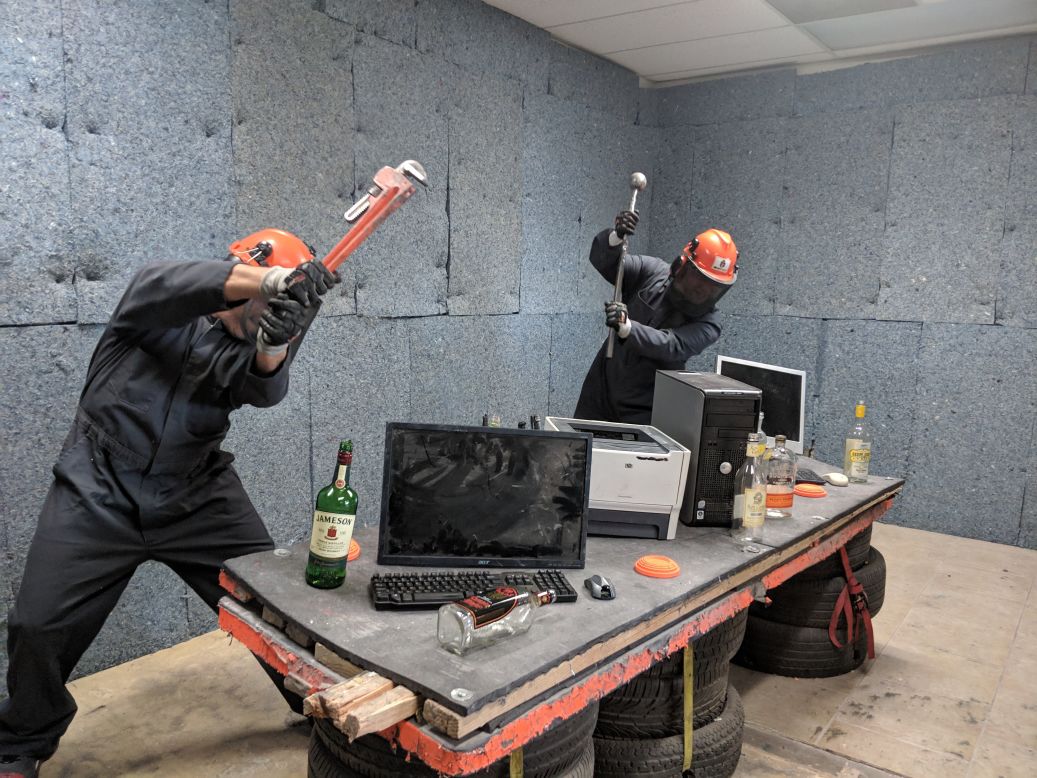 <strong>Therapy? </strong>Rage Room owners say the experience has roots in destruction therapy, a stress-management technique.