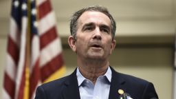 Virginia Governor Ralph Northam speaks to the press about a mass shooting on June 1, 2019, in Virginia, Beach, Virginia. - A municipal employee sprayed gunfire "indiscriminately" in a government building complex on May 31, 2019, police said, killing 12 people and wounding four in the latest mass shooting to rock the US. (Photo by Eric BARADAT / AFP)        (Photo credit should read ERIC BARADAT/AFP/Getty Images)