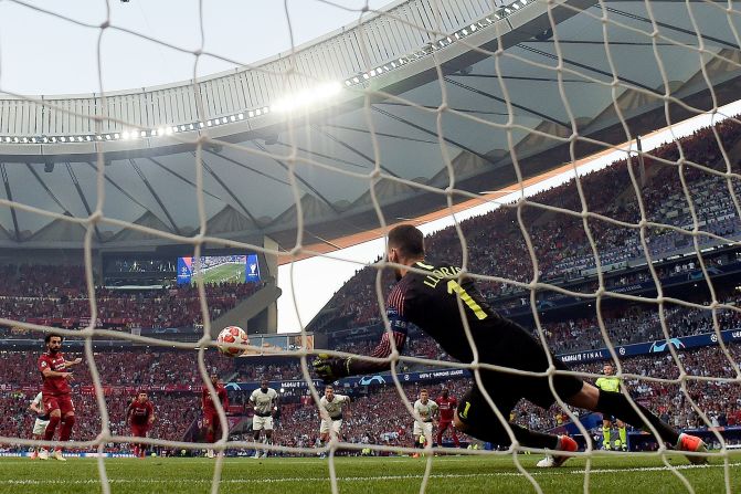 Salah's penalty kick sneaked under Spurs goalkeeper Hugo Lloris.