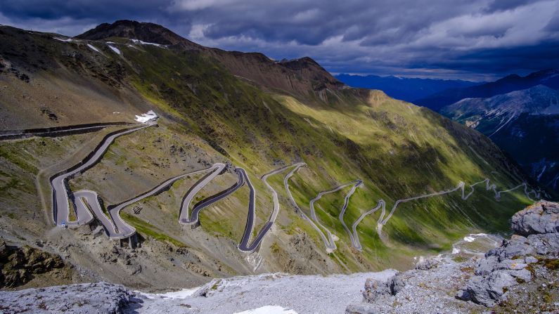 <strong>Stelvio Pass, Italy: </strong>This breathtaking mountain pass in northern Italy is filled with hairpin turns at 9,045 feet above sea level.  