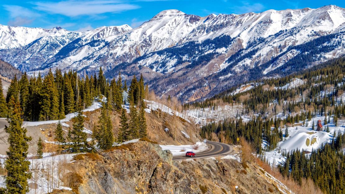 Million Dollar Highway stetches across 82 miles in the rugged and remote southwest side of Colorado.