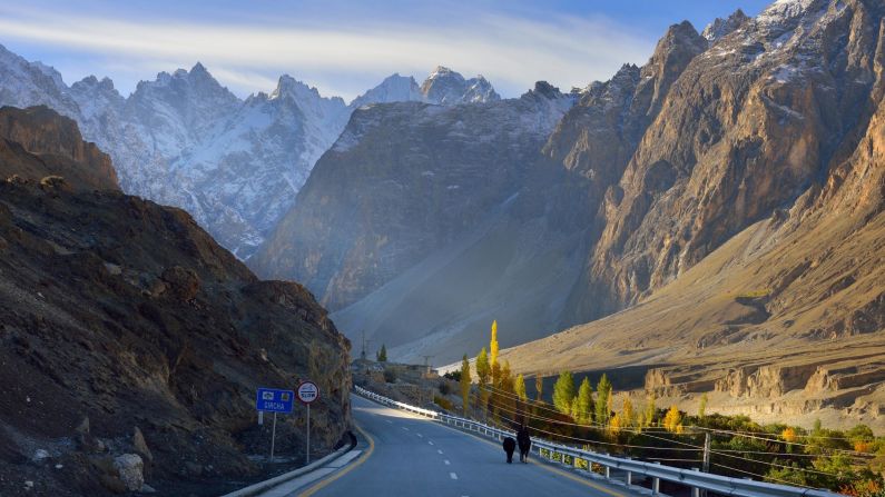 <strong>Karakoram Highway, Pakistan and China: </strong>This route covers 810 wildly high miles along an old Silk Road path, crossing the Himalayas, the Karakoram and the Hindu Kush. 