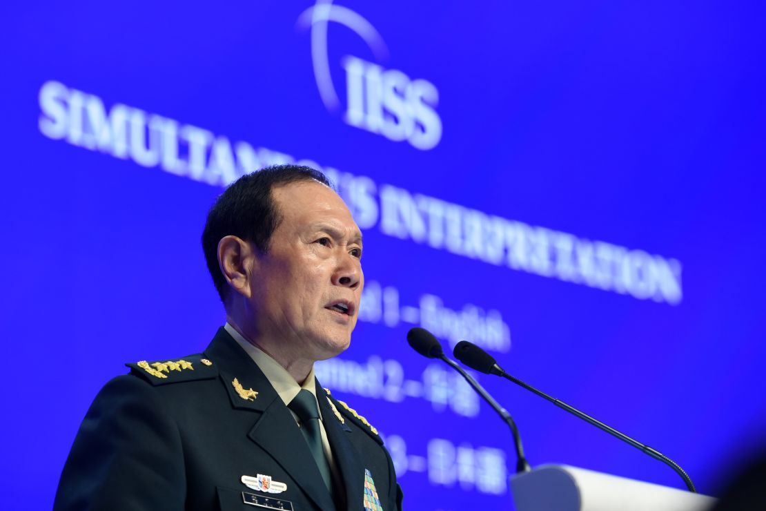 China's Defence Minister Wei Fenghe in Singapore on June 2. 