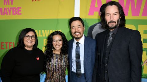 Nahnatchka Khan, Ali Wong, Randall Park and Keanu Reeves attend the premiere of Netflix's "Always Be My Maybe" in Westwood, California in May.