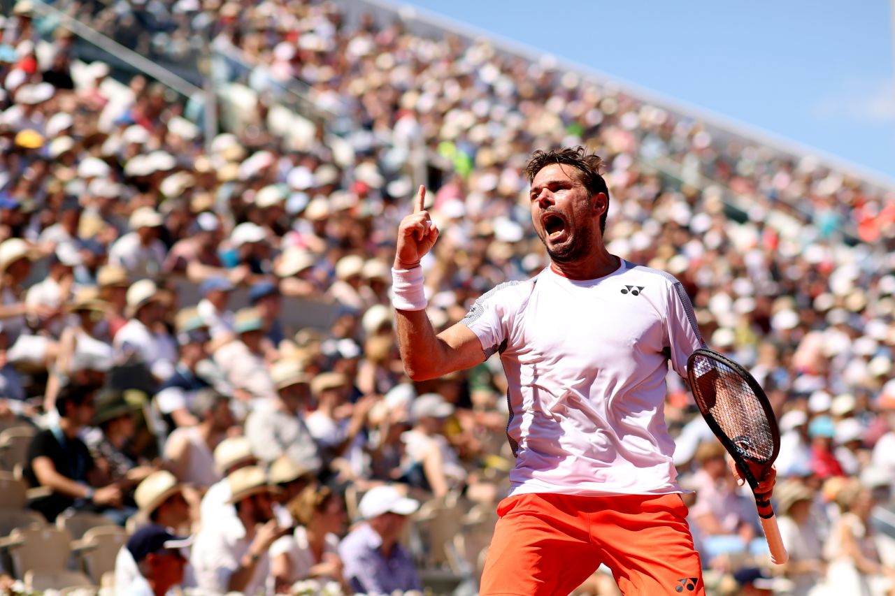 Stan Wawrinka was in jubilant mood at the French Open Sunday. He outlasted Stefanos Tsitsipas in a five-hour classic. 