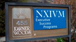 ALBANY, NY - APRIL 26: The NXIVM Executive Success Programs sign outside of the office at 455 New Karner Road on April 26, 2018 in Albany, New York. Keith Raniere, founder of NXIVM, was arrested by the FBI in Mexico in March of 2018. (Photo by Amy Luke/Getty Images)