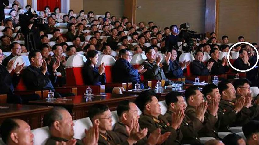 North Korea chief negotiator Kim Yong Chol appears in state media after reports of purge -- circled in white