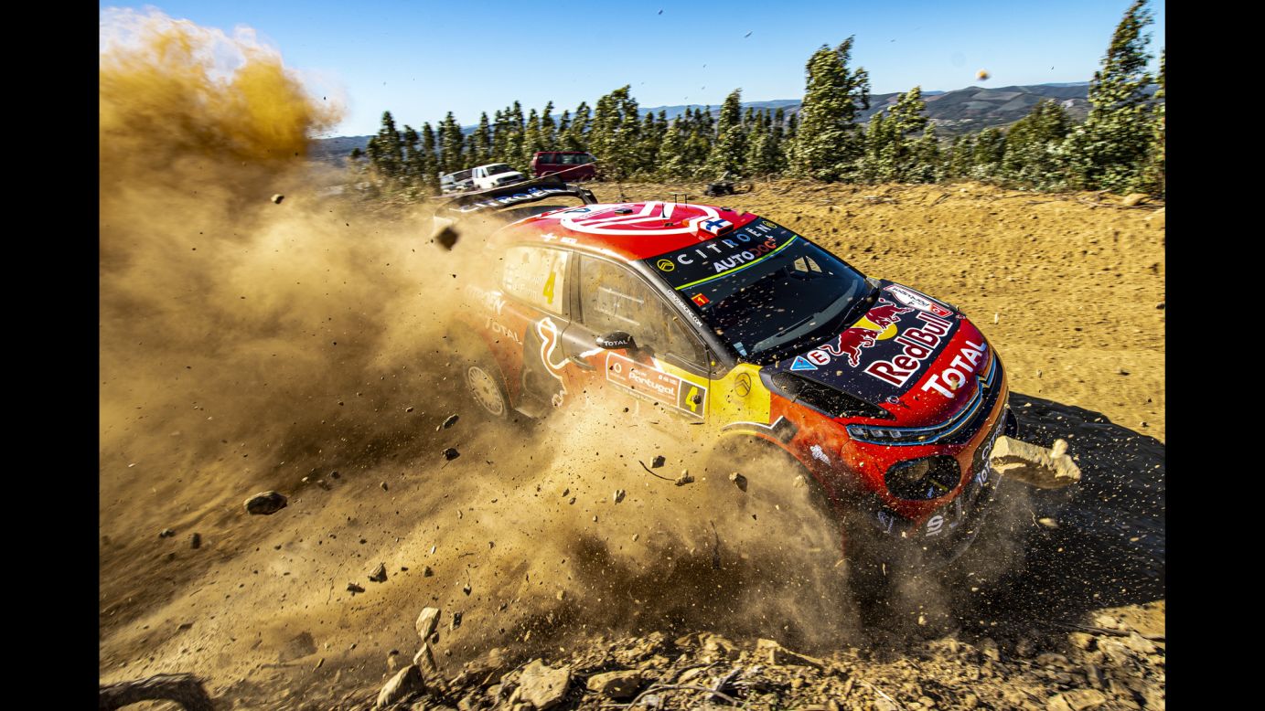 Esapekka Lappi and Janne Ferm of Finland compete during the FIA World Rally Championship Vodafone de Portugal shakedown in Baltar, Portugal, on May 30.