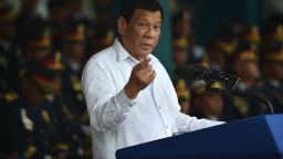 Philippine President Rodrigo Duterte in Manila on August 8, 2018. 