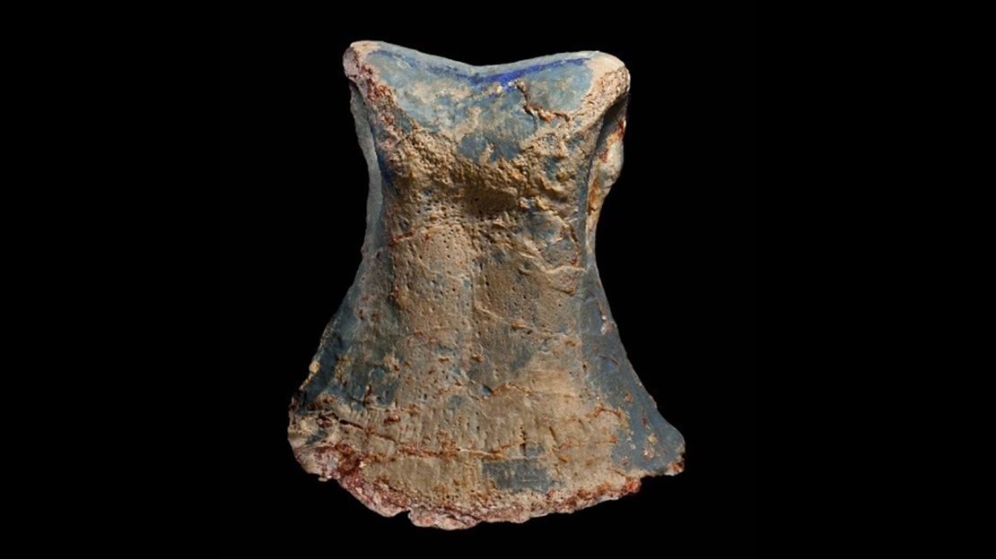 A toe bone of Fostoria preserved in opal.