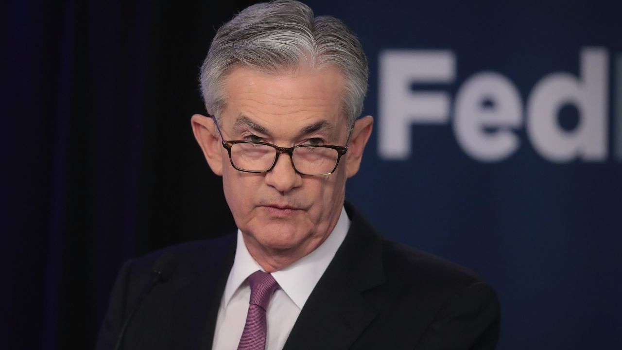 CHICAGO, ILLINOIS - JUNE 04: Jerome Powell, Chair, Board of Governors of the Federal Reserve speaks during a conference at the Federal Reserve Bank of Chicago on June 04, 2019 in Chicago, Illinois. The conference was held to discuss monetary policy strategy, tools and communication practices.  (Photo by Scott Olson/Getty Images)