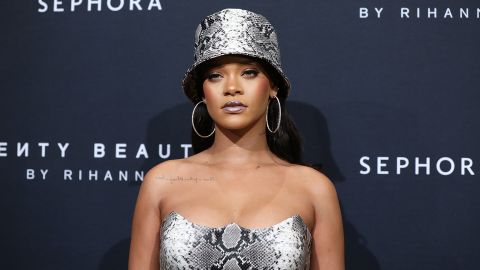 Rihanna attends the Fenty Beauty by Rihanna Anniversary Event in Sydney on October 3, 2018.