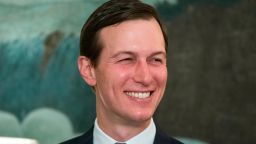 WASHINGTON, DC - MARCH 25: (AFP OUT) Senior Advisor to US President Trump, Jared Kushner, attends an event where US President Donald J. Trump (unseen) signed an order recognizing Golan Heights as Israeli territory in the presence of Prime Minister of Israel Benjamin Netanyahu (unseen), in the Diplomatic Reception Room of the White House March 25, 2019 in Washington, DC. Trump signed an order recognizing Golan Heights as Israeli territory.Netanyahu is cutting short his visit to Washington due to a rocket attack in central Israel that had injured seven people. (Photo by Michael Reynolds - Pool/Getty Images)