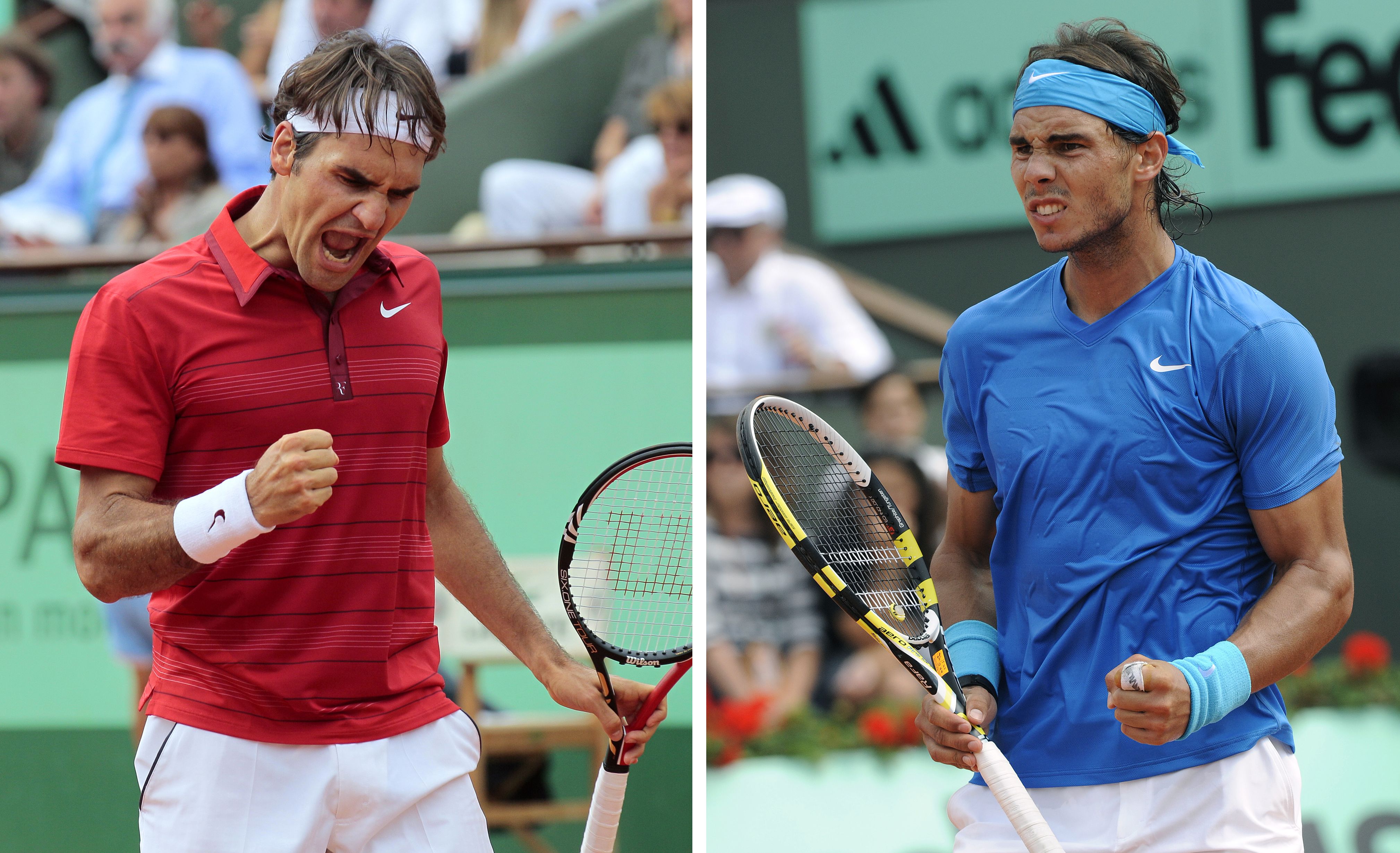 Roger Federer (left) and Rafael Nadal will meet at the French Open for the first time since the 2011 final.