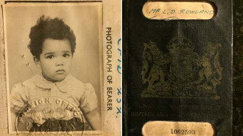 Leon Lomax's British passport, used when he flew alone to the US to live with his former GI father.