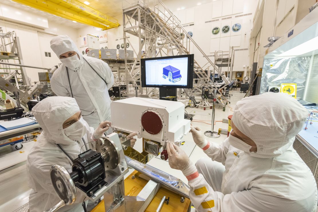 Engineers recently installed two Mastcam-Z high-definition cameras on the Mars 2020 rover.