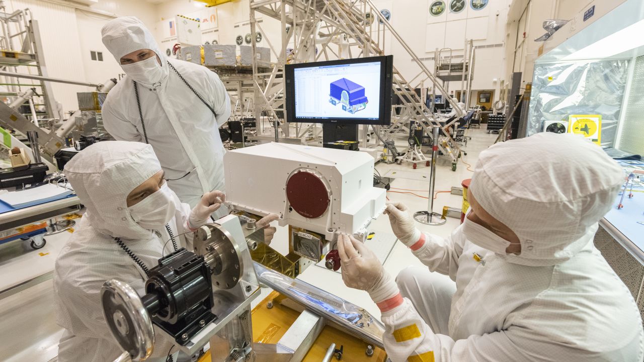 Engineers recently installed two Mastcam-Z high-definition cameras on the Mars 2020 rover.