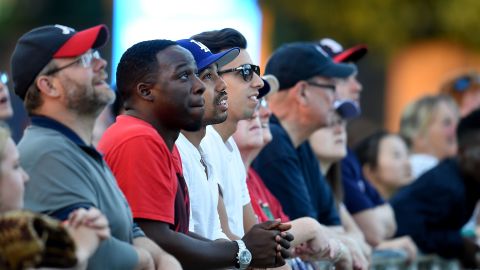 Fans watching the home run contest at Hyde Park in 2017.