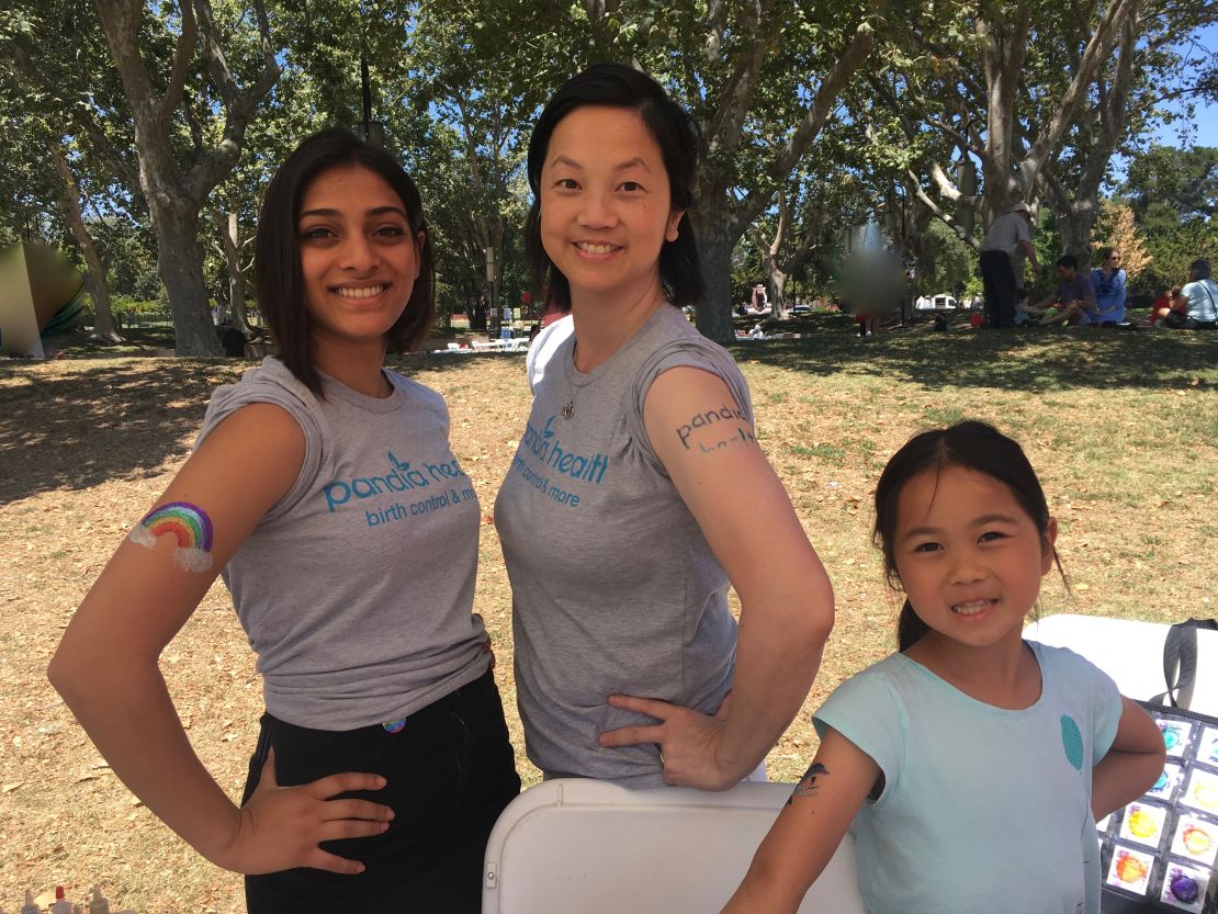 Yen with her daughter Stephanie [right] and Anjali Parikh, a former marketing intern at Pandia.