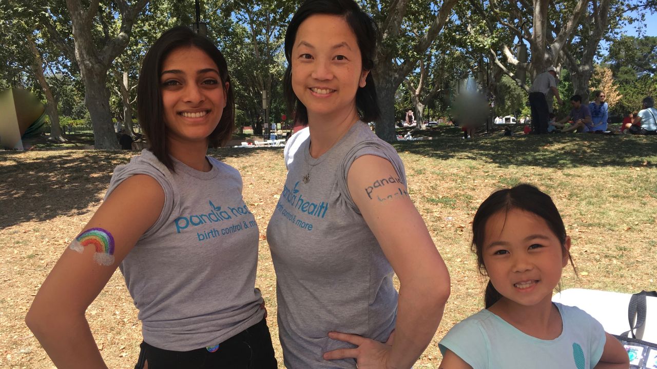 Yen with her daughter Stephanie [right] and Anjali Parikh, a former marketing intern at Pandia.