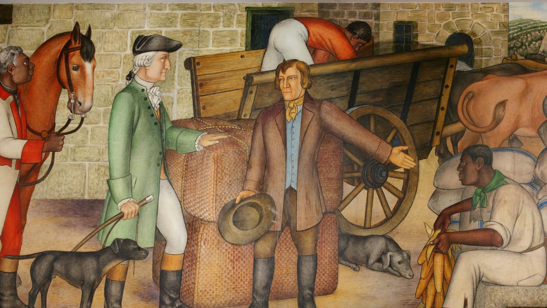 In his mural, Arnautoff depicted Americans of all races.