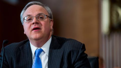 Interior Secretary David Bernhardt testifies during a Senate Energy and Natural Resources Committee confirmation hearing in Washington on March 28, 2019.