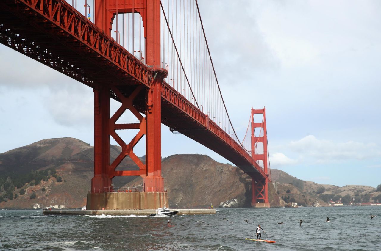 The Golden Gate Bridge is the iconic symbol of San Francisco, one of the major tourist destinations in the United States with a vaccine mandate for many indoor activities.