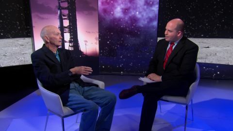 Michael Collins (L) sits down with CNN's Brian Stelter.
