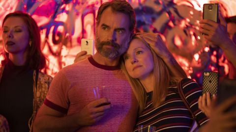 Murray Bartlett and Laura Linney in a scene from Netflix's "Armistead Maupin's Tales f the City."