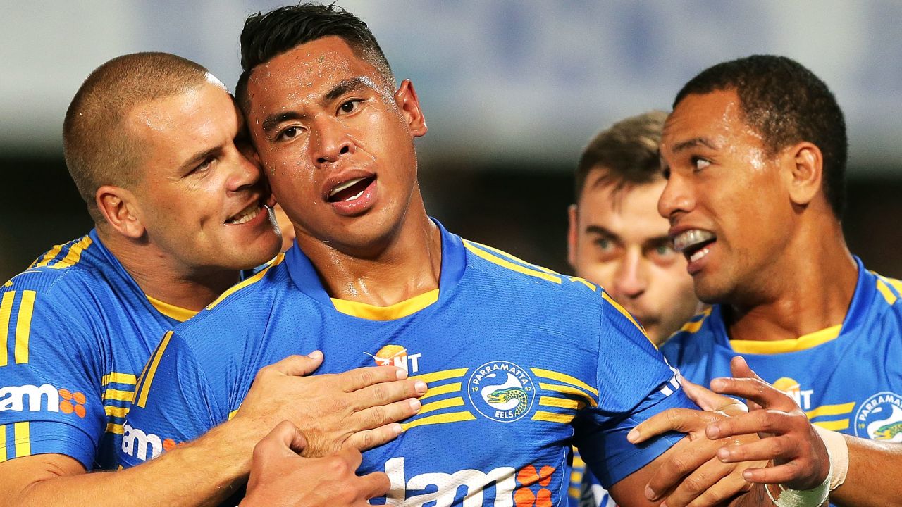 John Folau made eight appearances for the Parramatta Eels in the NRL last year.