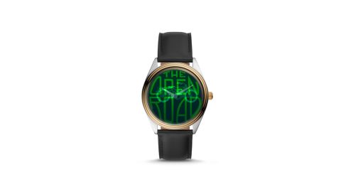 If you want to give a throwback gift that screams awesome, the <a href="http://www.anrdoezrs.net/links/8314883/type/dlg/sid/0606fathersdaytech/https://www.fossil.com/us/en/products/the-archival-series-hologram-black-leather-watch-sku-le1054p.html" target="_blank" target="_blank">Archival Series Hologram Black Leather Watch from Fossil </a>will do the trick. The screen might look like one image, but it switches between a message and a motorcycle, all while telling time, thanks to a green holographic dial. ($115; <a href="http://www.anrdoezrs.net/links/8314883/type/dlg/sid/0606fathersdaytech/https://www.fossil.com/us/en/products/the-archival-series-hologram-black-leather-watch-sku-le1054p.html" target="_blank" target="_blank">fossil.com</a>)