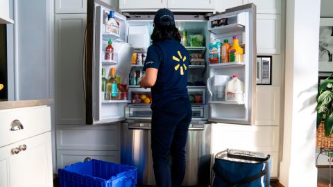 Walmart employees will deliver grocieries straight to customers' fridges.