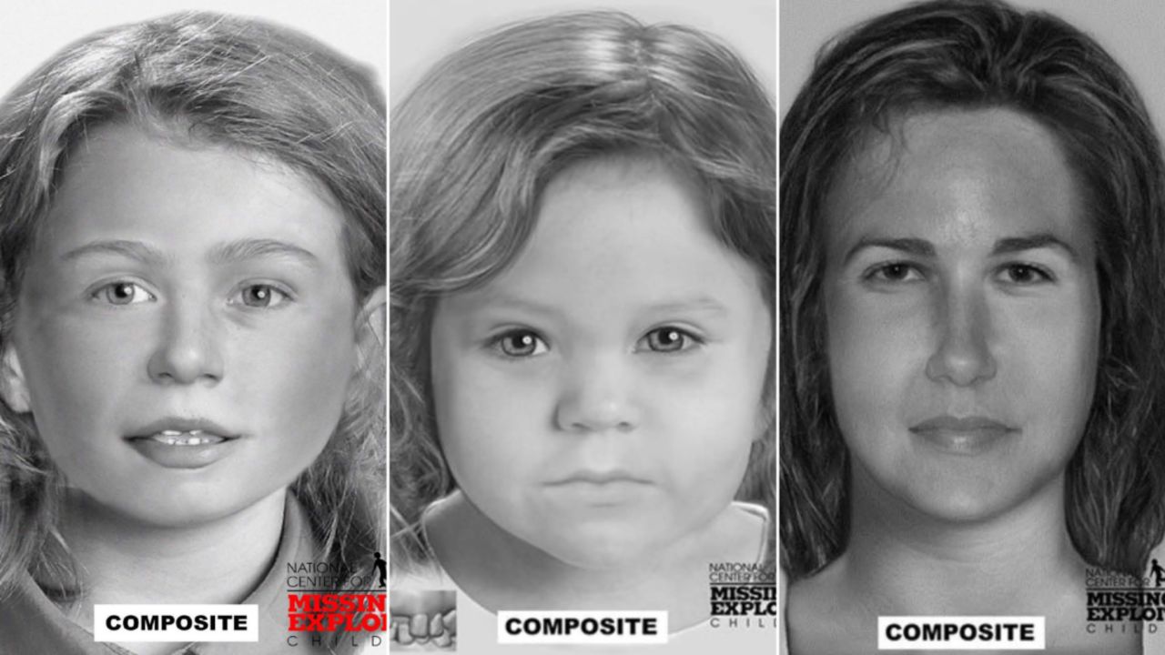 Artist renderings of three of the four victims found in barrels in New Hampshire.