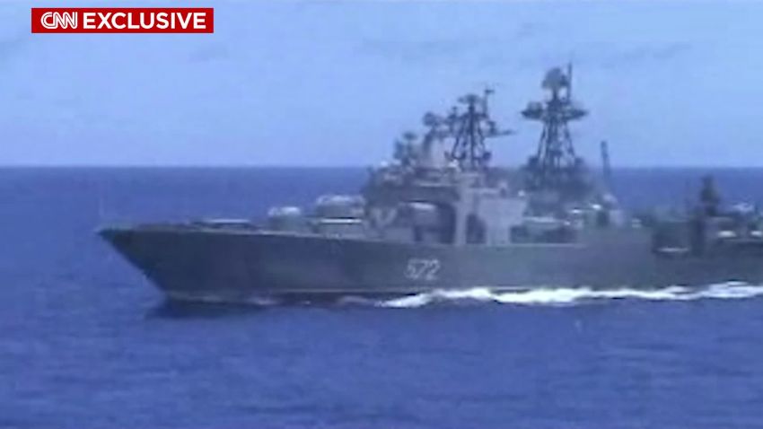Russian navy near miss video 1
