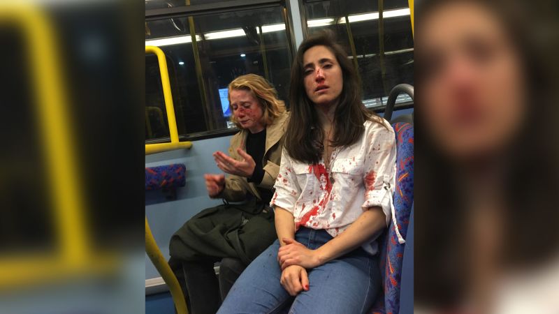 London bus attack Lesbian couple viciously beaten in homophobic incident picture photo