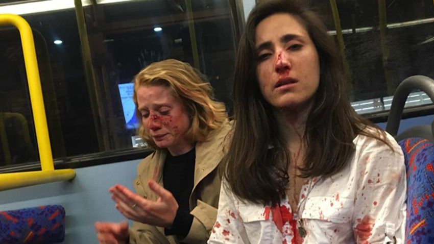 Melania Geymonata and her partner Chris, were traveling home from an evening out together on May 30 when they were attacked on a London bus by four teenagers.