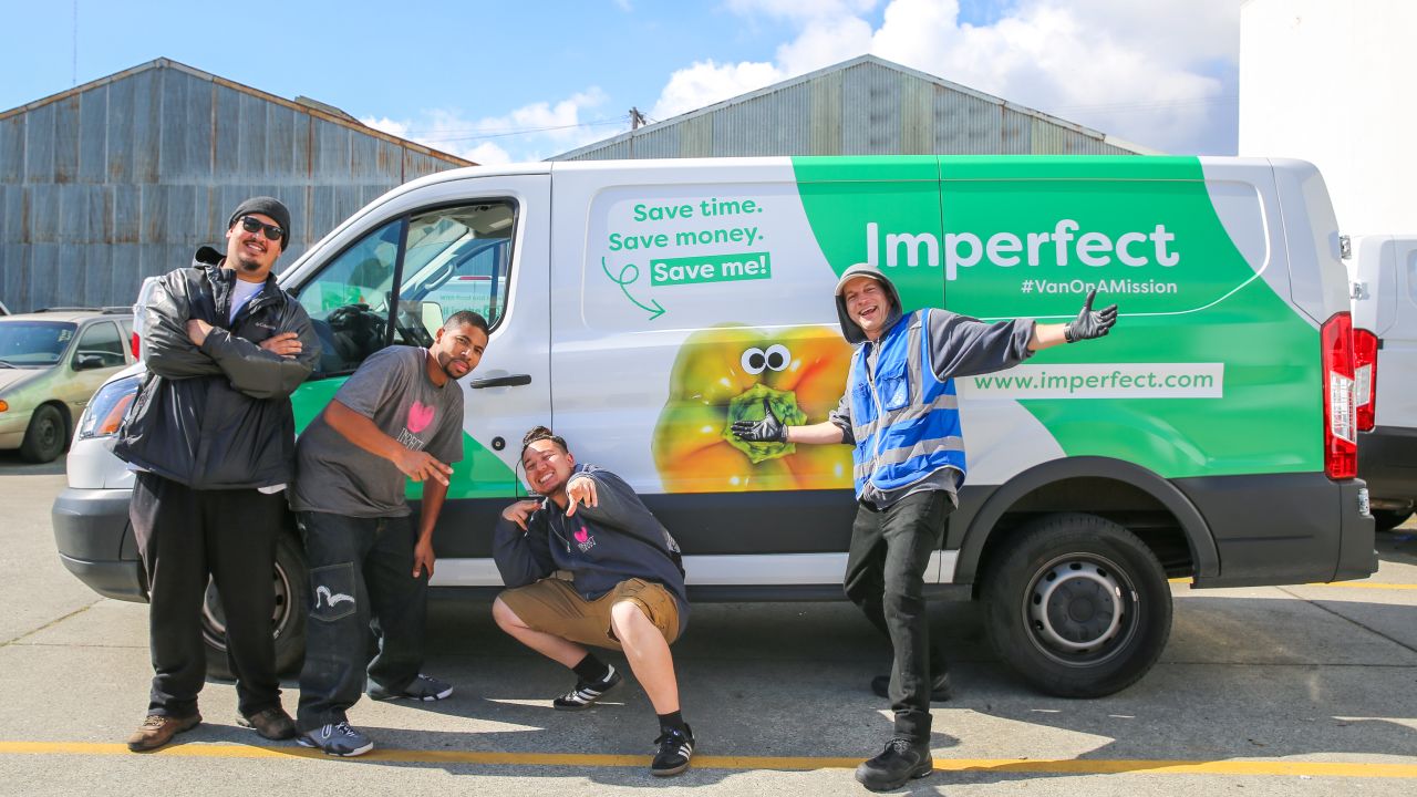 Imperfect Produce opreates a fleet of 400 delivery vans to transport its produce and groceries.