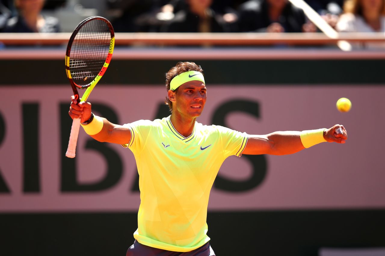 Nadal advanced to a 12th French Open final and will face either Novak Djokovic or Dominic Thiem. Their match was suspended in the third set. 