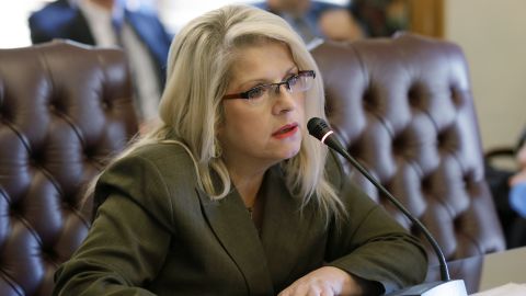 Former Arkansas state Sen. Linda Collins-Smith at the state Capitol in Little Rock in 2015. 