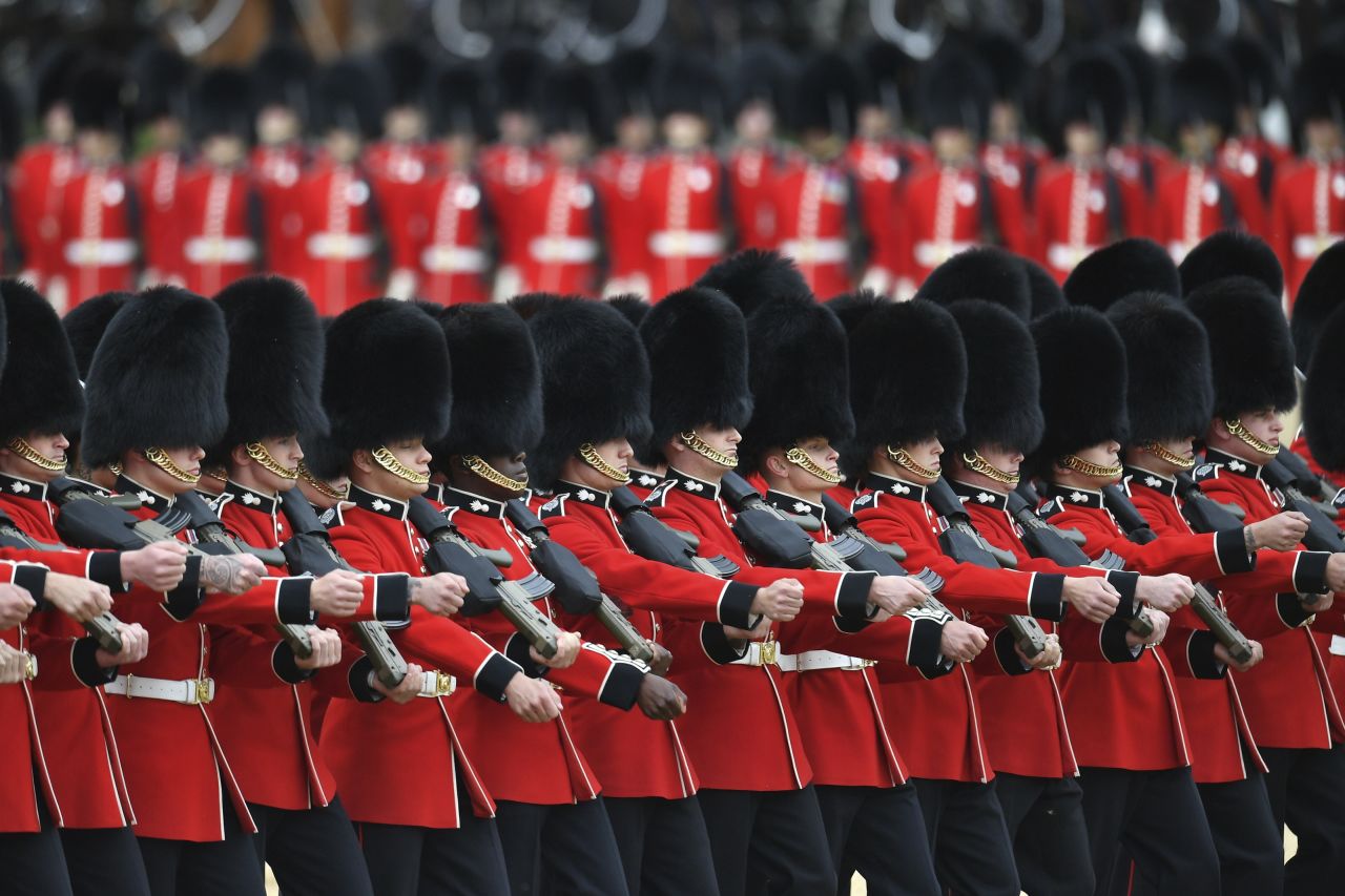 More 1,400 officers take part in the parade, which gives the British monarch a chance to review her army.