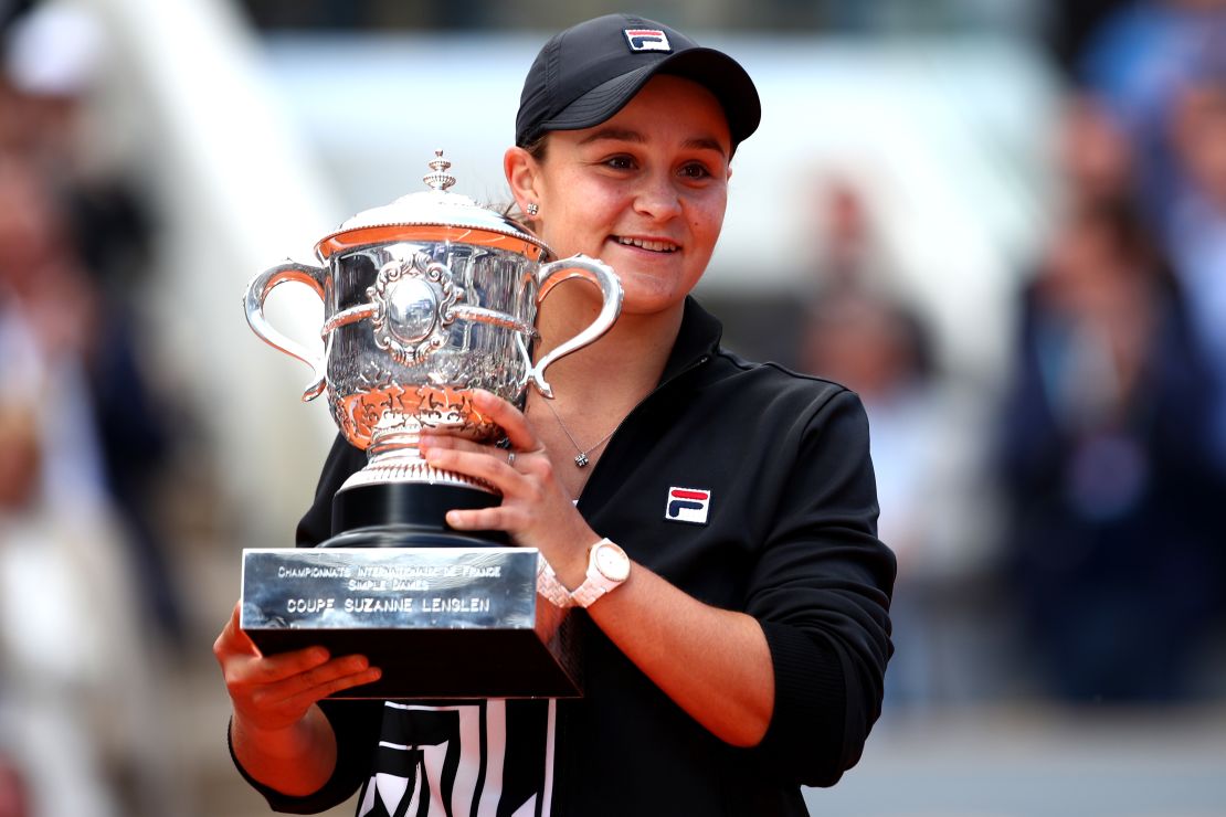 Ashleigh Barty won her maiden grand slam title in Paris last year. 