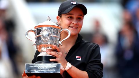 Ashleigh Barty won her maiden grand slam title in Paris last year. 