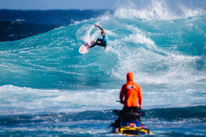Lakey Peterson of the United States wins the 2019 Margaret River Pro after winning the final at Main Break on June 4, 2019 in Margaret River, Western Australia.