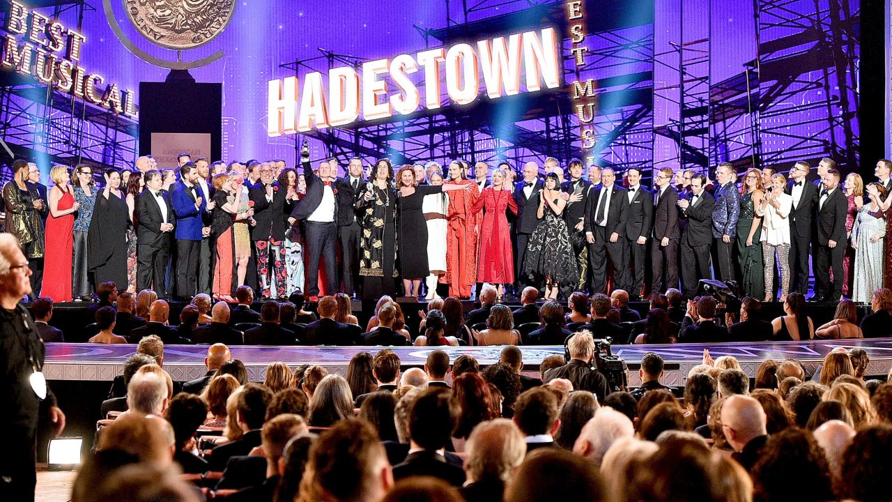 The cast and crew of "Hadestown" accept the award for Best Musical during the 2019 Tony Awards at Radio City Music Hall in New York City on June 9. "Hadestown" had a big night, winning eight awards.