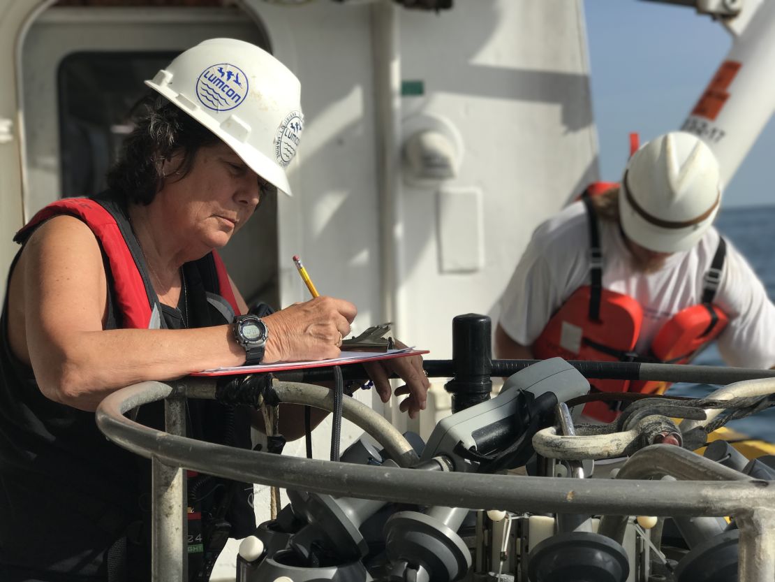 Nancy Rabalais on the July 2017 Gulf of Mexico dead zone research cruise.