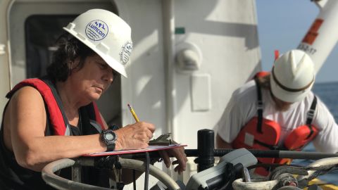 Nancy Rabalais on the July 2017 Gulf of Mexico dead zone research cruise.