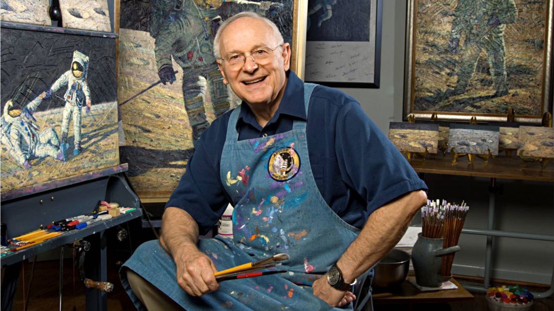 Alan Bean at his art studio in Houston in October 14, 2008.