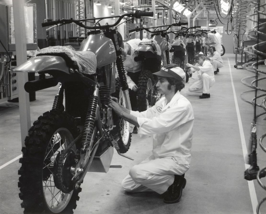 Production began at Honda's Marysville plant on September 10, 1979. The CR250R motorcross bike was the first model to be built.