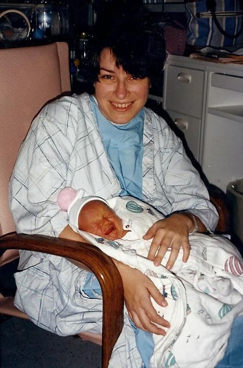 Klobuchar holds her daughter, Abigail, in 1995. At the time, Klobuchar was a partner at a Minneapolis law firm.