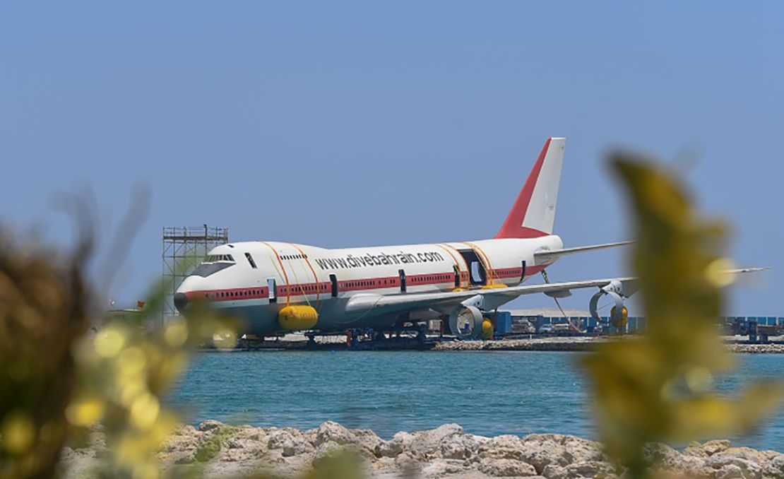 The Boeing jet before it was submerged.